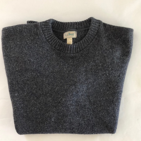 L.L. Bean Other - Vintage L.L Bean Crew Neck Pullover Sweater Big & Tall Gray Wool Blend XXLT